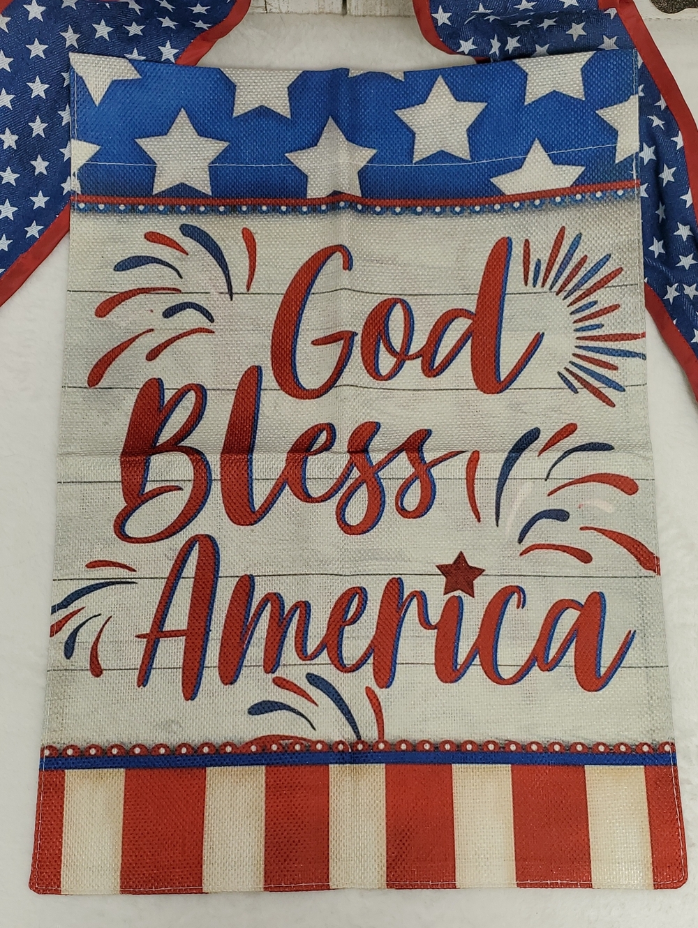 God Bless America 4th of July Flag Patriotic Flag House Yard Garden Flag NWT